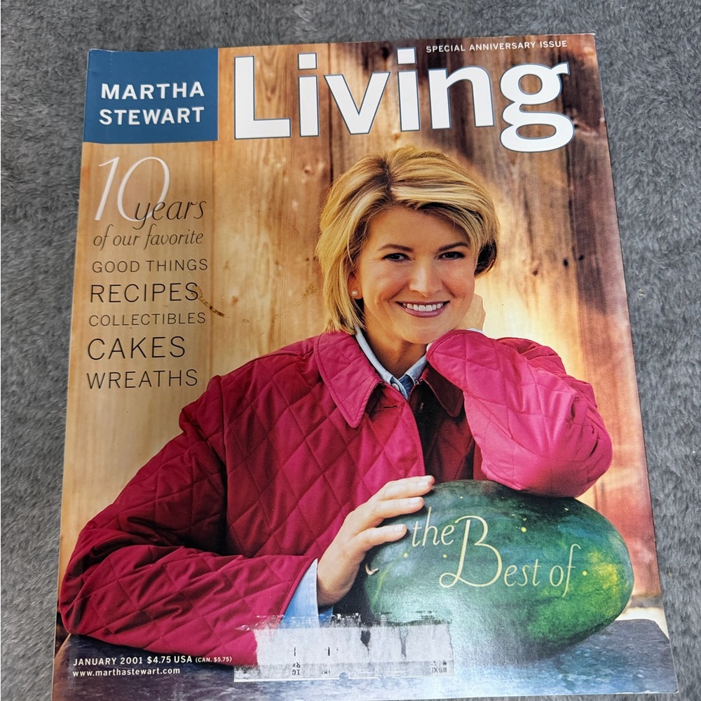 Martha Stewart Living Jan 2001 10th ANNIVERSARY Issue No. 86 - No Mailing Label